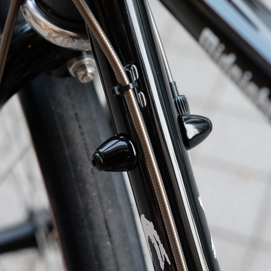 Blue Lug Downtube Shifter Boss Cover - Black