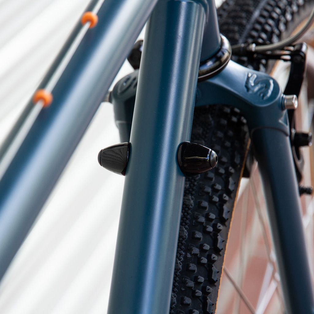 Blue Lug Downtube Shifter Boss Cover - Black