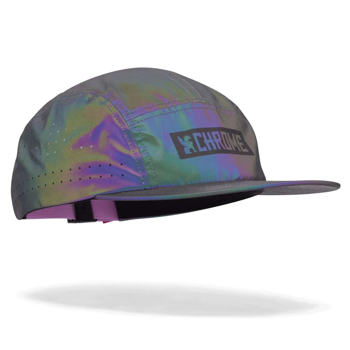 Chrome Industries 5 Panel Hat - Rainbow Reflective