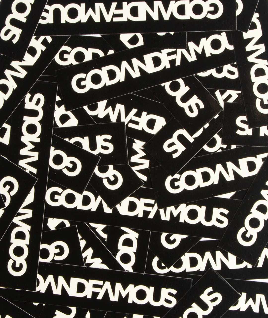 God & Famous Box Logo Sticker (5 in.)