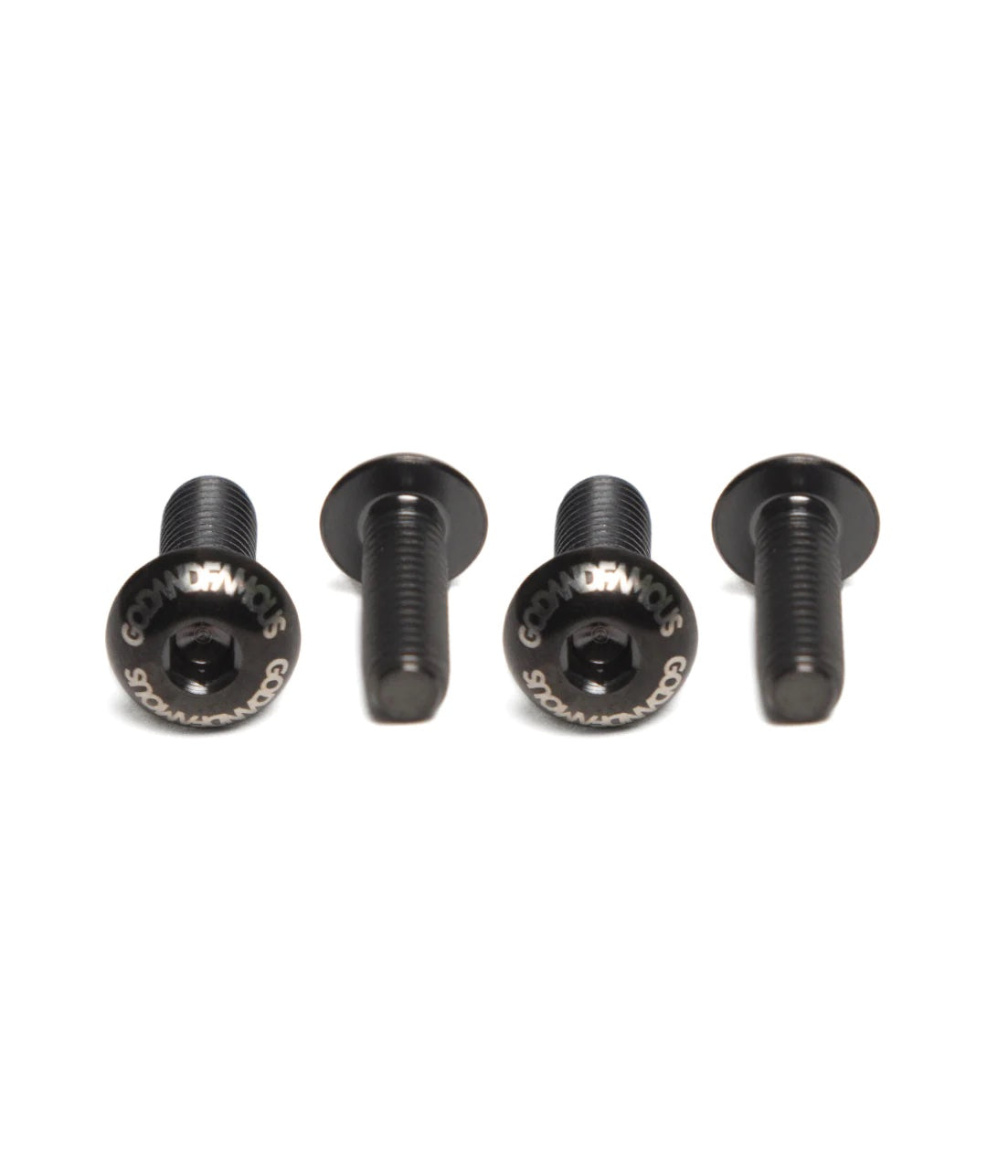 God & Famous Titanium Water Bottle Cage Bolts - Black (4-Pack)