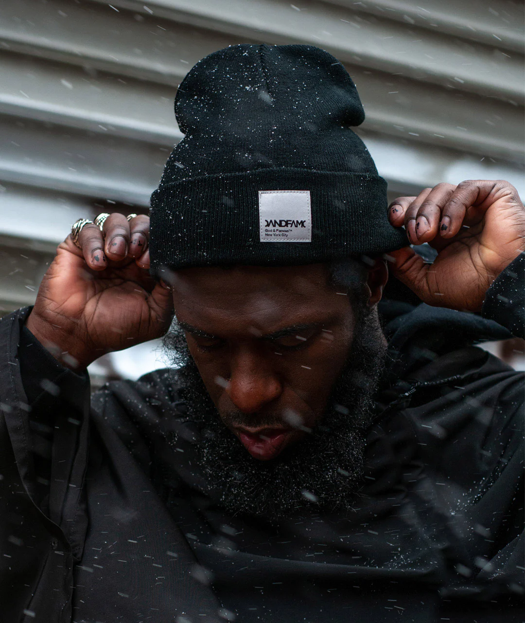 God & Famous 1-Panel Watch Cap - Black