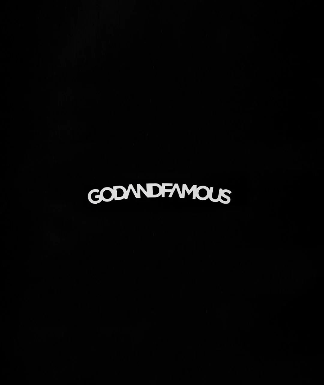 God & Famous Medium Vinyl Rim Decal (5 in.) - White