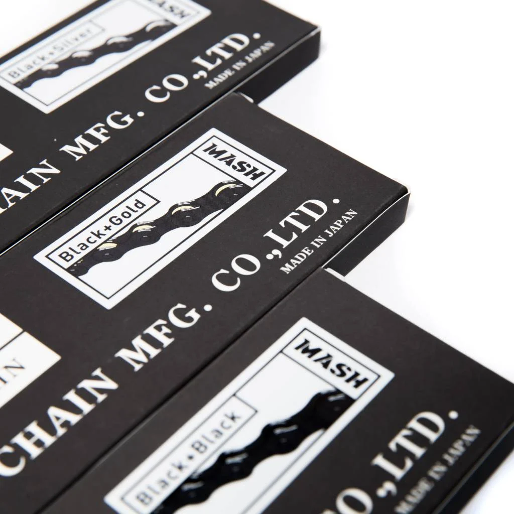 Izumi X MASH SF Jet Black 410 Single Speed Chain - Black/Gold