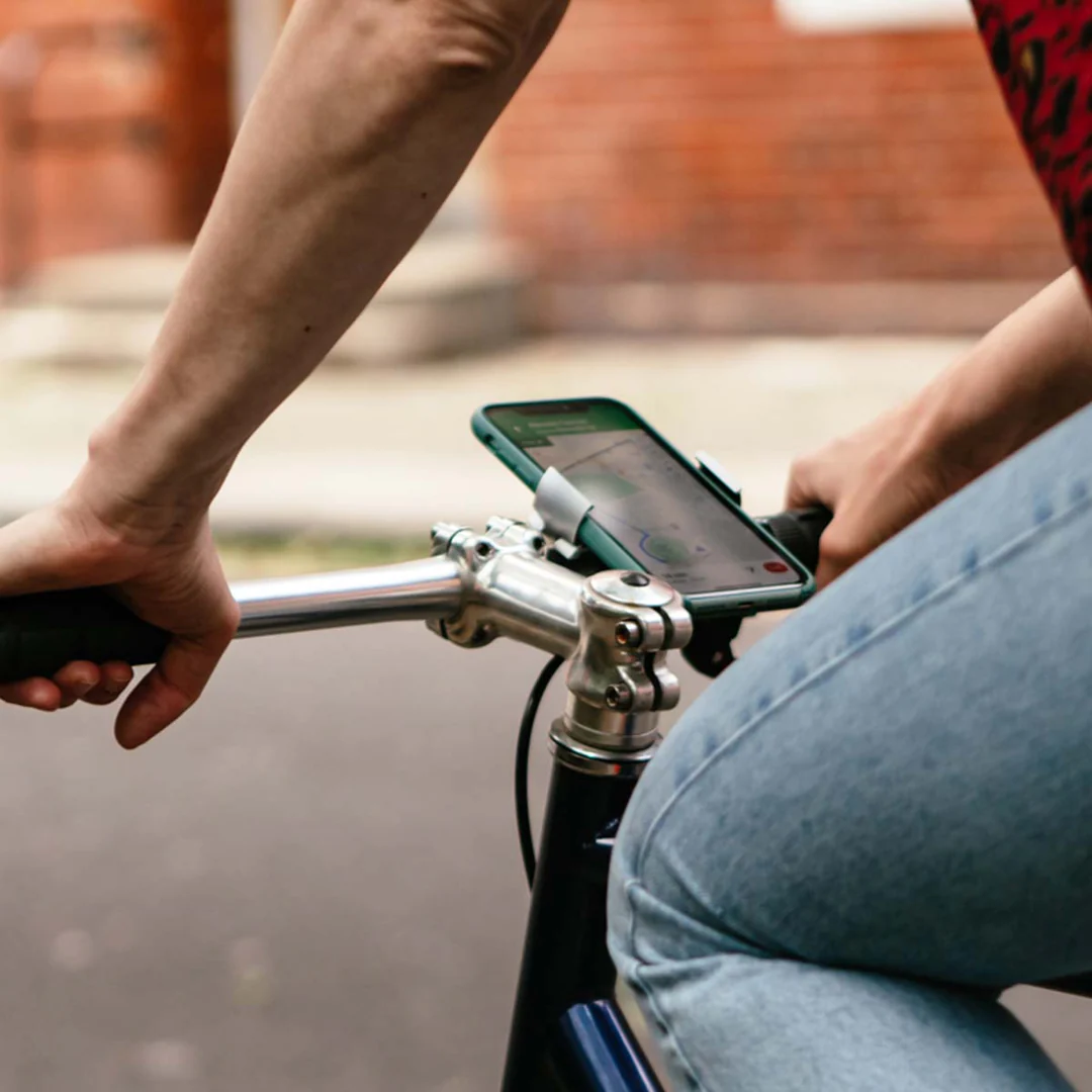 Loop Mount Twist Bicycle Phone Holder - Silver