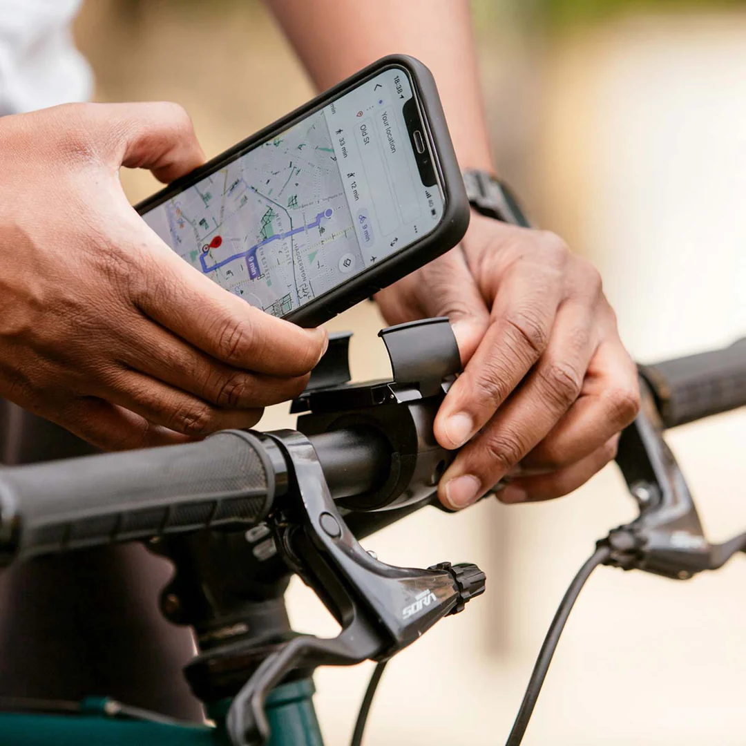 Loop Mount Twist Bicycle Phone Holder - Silver
