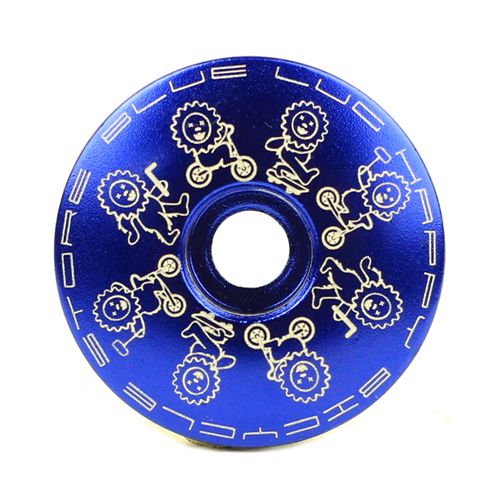 Blue Lug Cog Lion Stem Top Cap