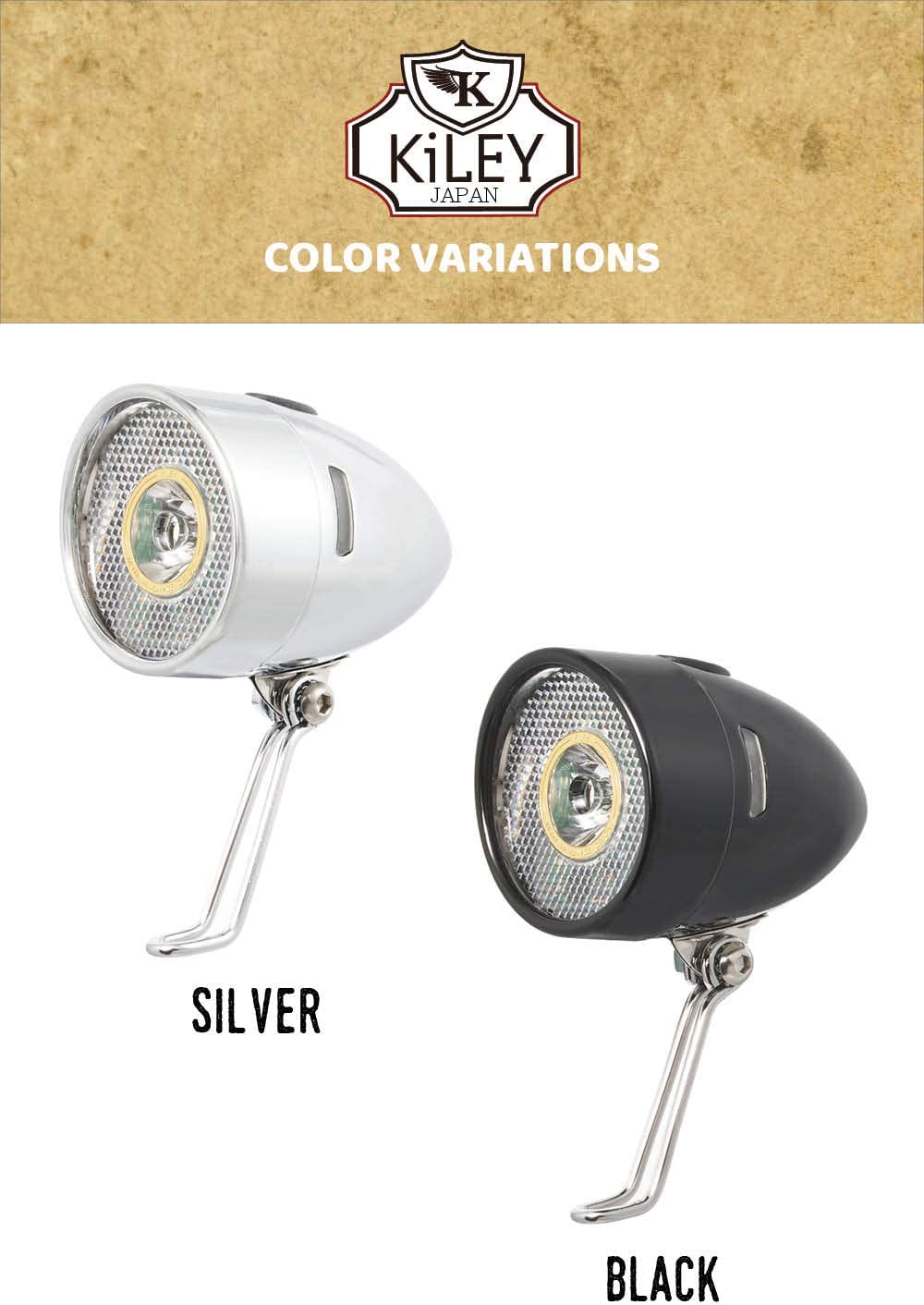 KiLEY Bullet Light LM-001 Front Light - Silver