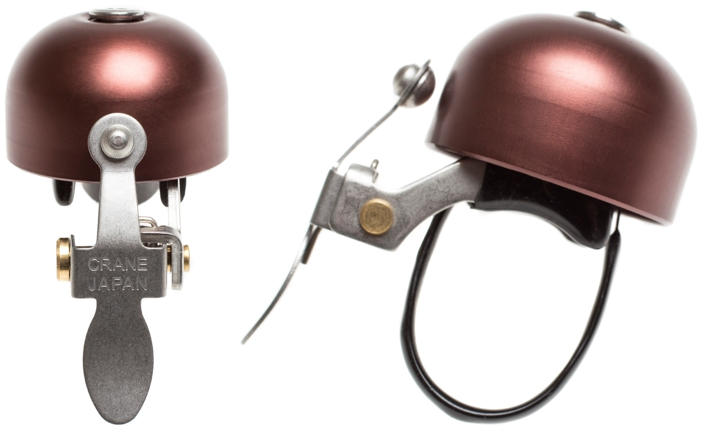 Crane Bells E-Ne Bicycle Bell - Brown Alloy