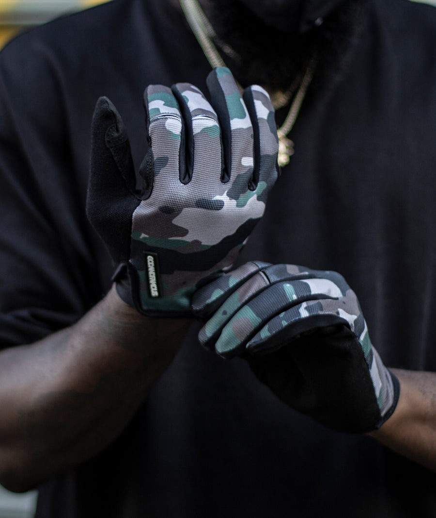 God & Famous LT Cycling Gloves - Woodland Camo
