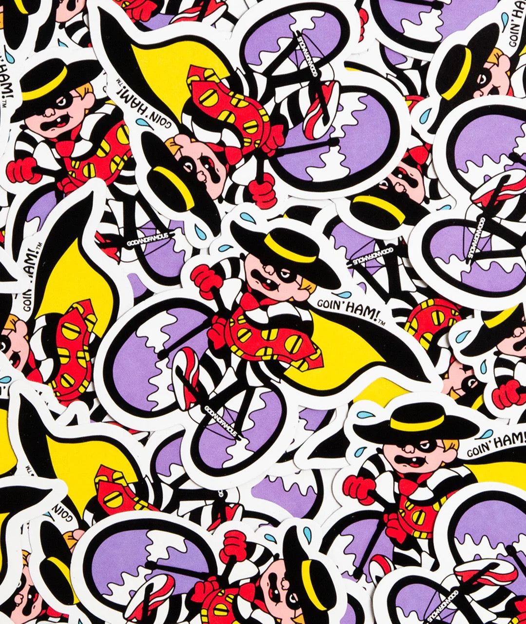 God & Famous Ham Sticker