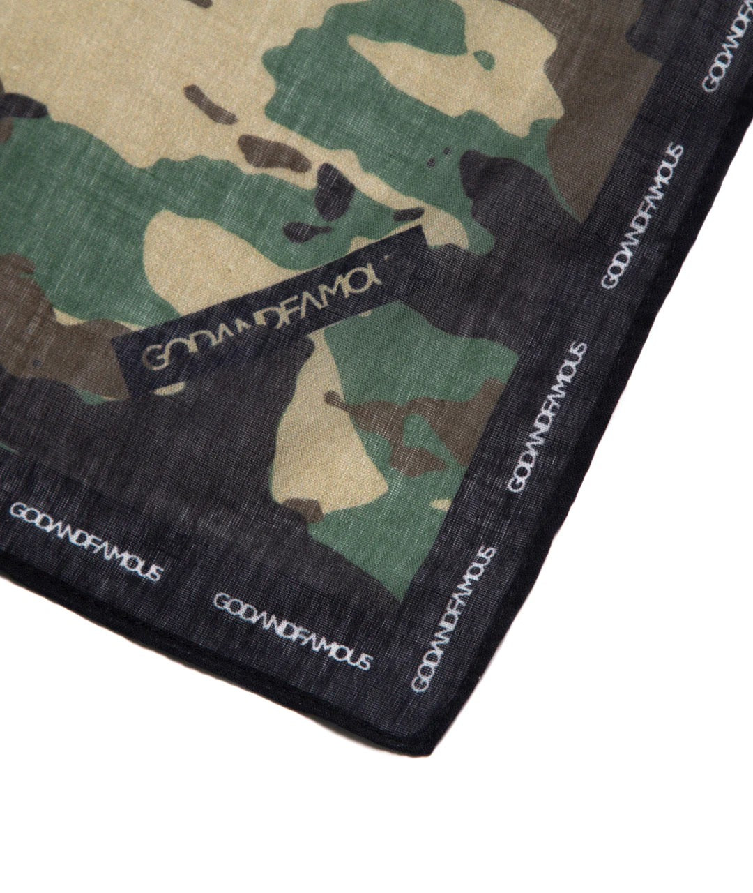 God & Famous Woodland Camo Bandana