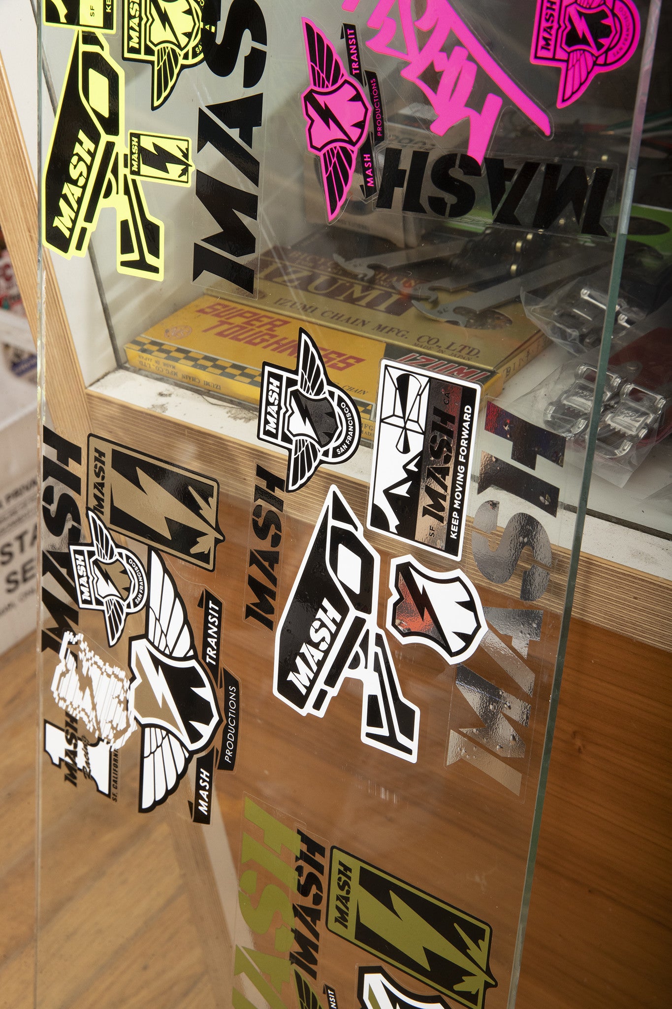 MASH Sticker Pack - Neon Orange/Black on Clear