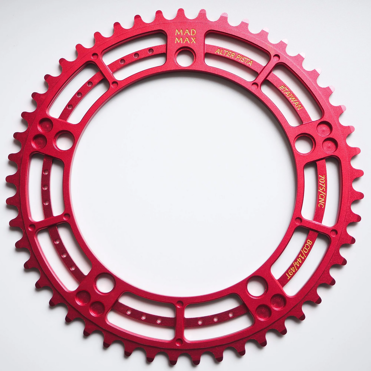 Alter Cycles Mad Max Chainring MM49R - Red 49T