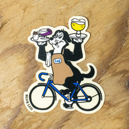 Blue Lug LUG Dog Sticker - Blue/Clear