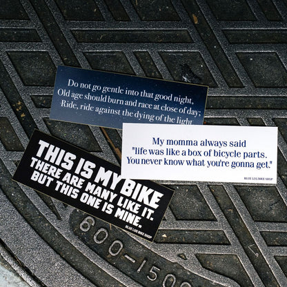 Blue Lug Tube Sticker - This is My Bike