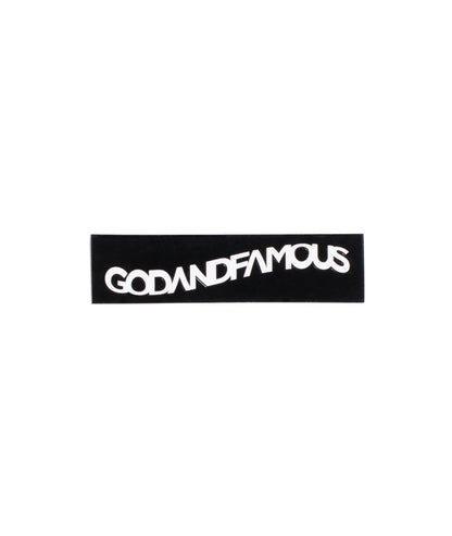 God & Famous Offset Box Logo Sticker (3 in.)