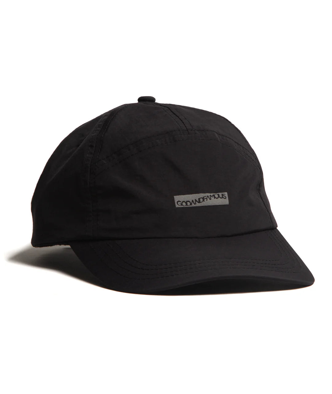 God & Famous Offset 7-Panel Hat - Black