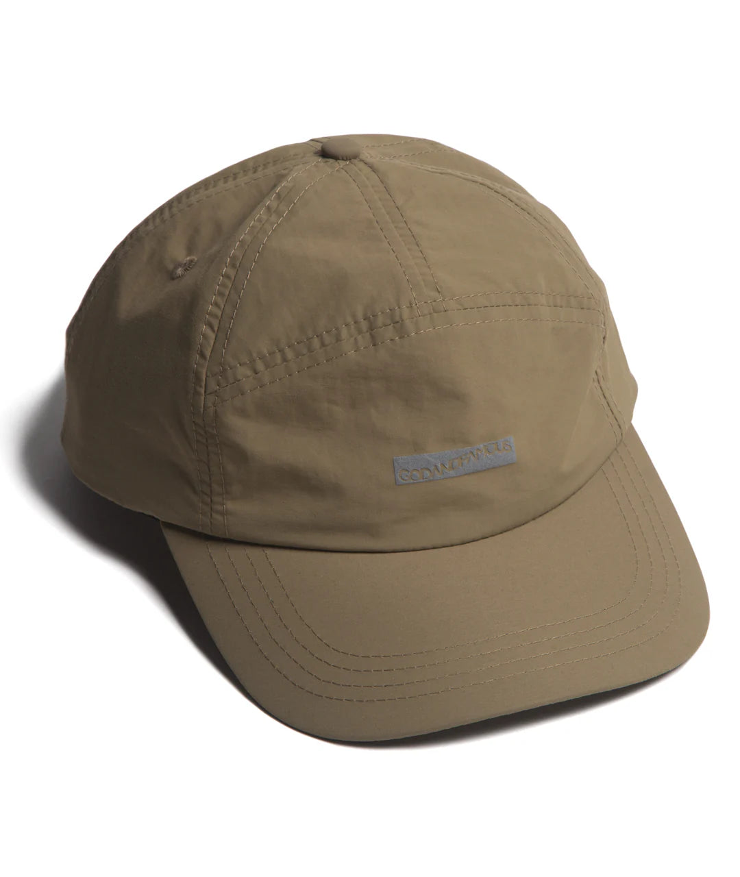 God & Famous Offset 7-Panel Hat - Dark Khaki