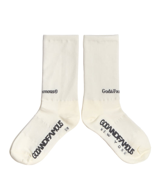 God & Famous Creep Socks - Cream