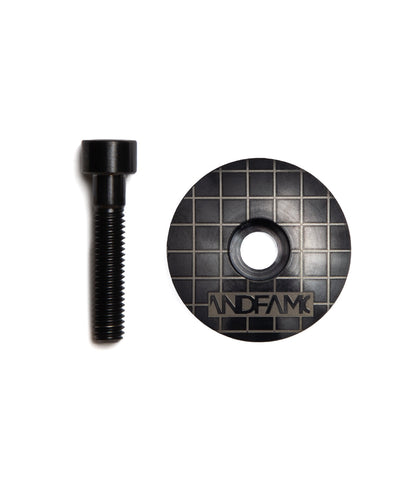 God & Famous Grid Titanium Top Cap