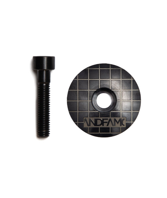 God & Famous Grid Titanium Top Cap