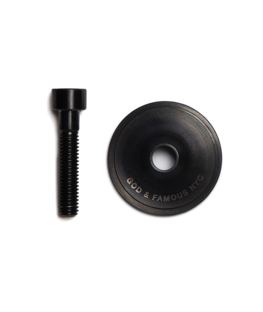 God & Famous Grid Titanium Top Cap