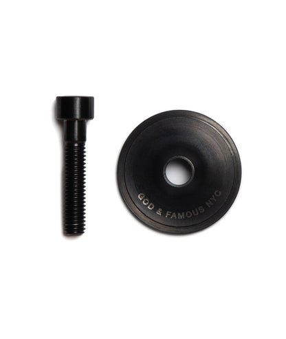 God & Famous Grid Titanium Top Cap