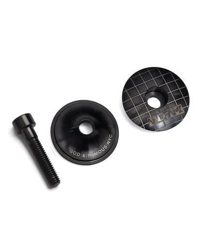 God & Famous Grid Titanium Top Cap