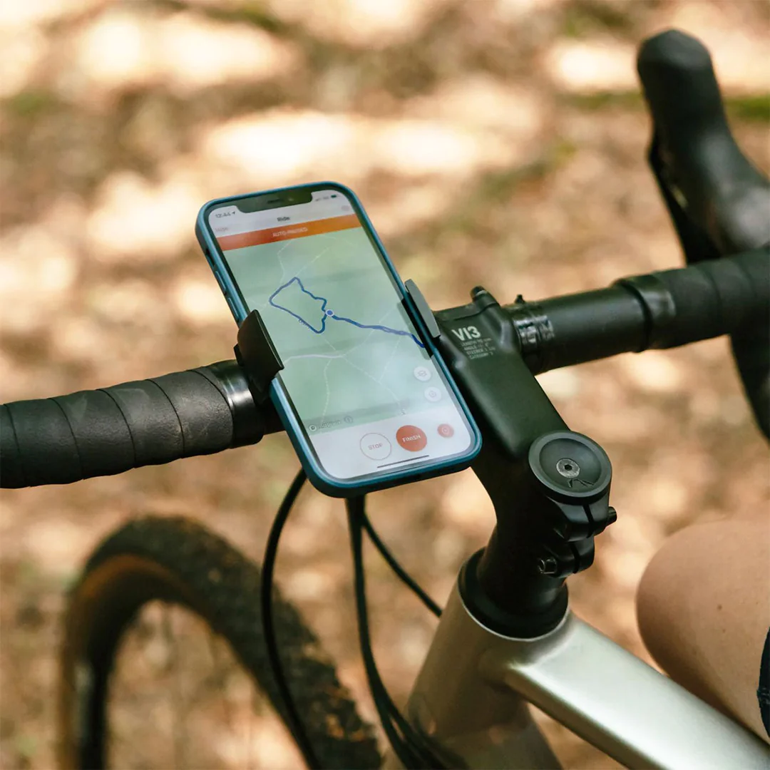 Loop Mount Twist Bicycle Phone Holder - Silver