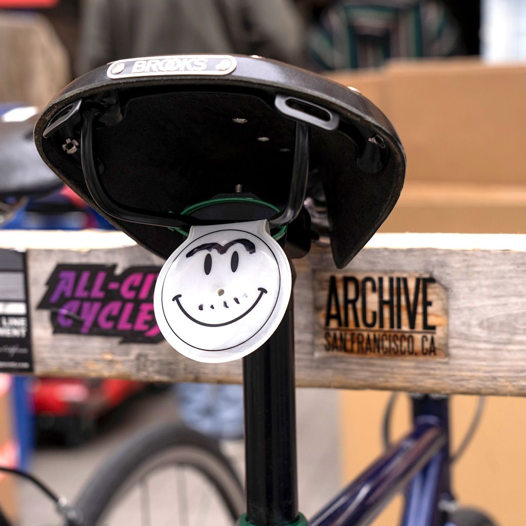 Blue Lug Smile Bike Reflector Clip
