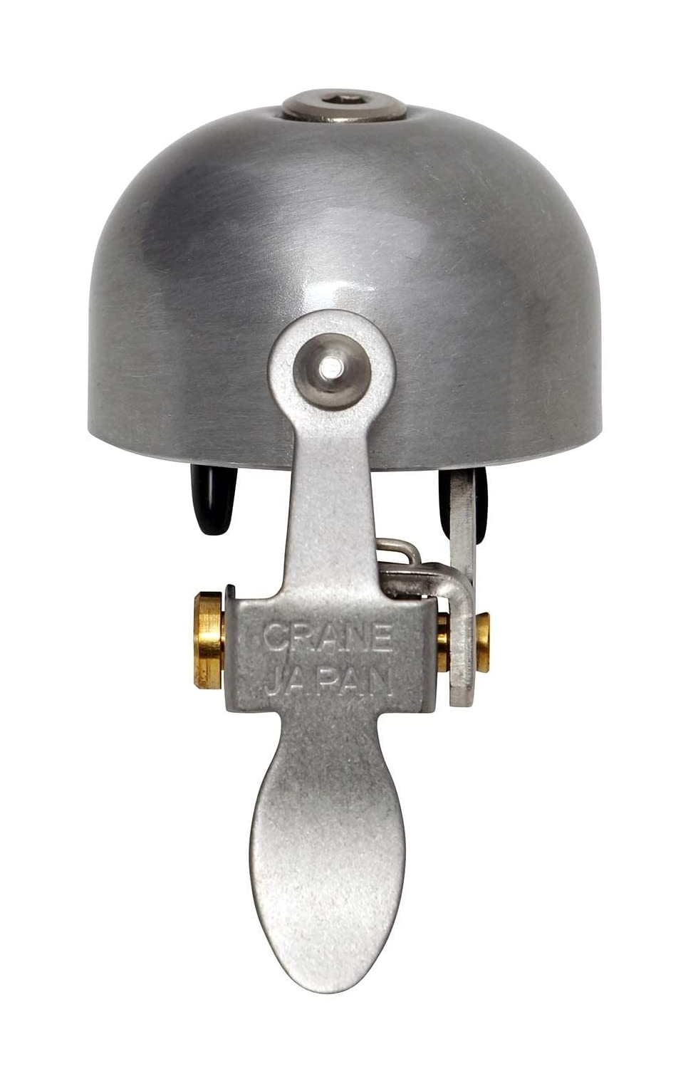 Crane Bells E-Ne Bicycle Bell - Silver (Scotch-Brite Alloy)