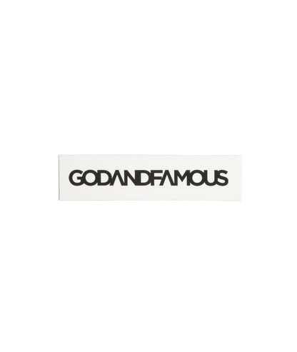 God & Famous Reverse Box Logo Sticker (3 in.)