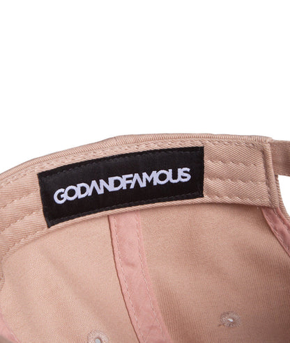 God & Famous Team 6-Panel Hat - Sand