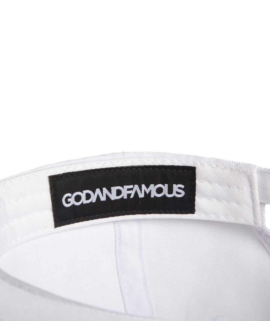 God & Famous Team 6-Panel Hat - White