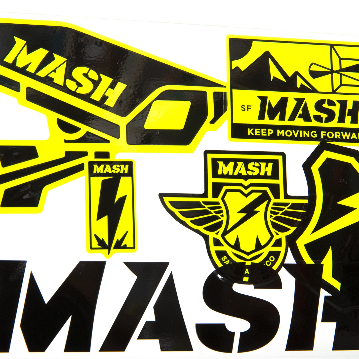MASH Sticker Pack - Neon Yellow/Black